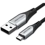 Vention Cable COCHI USB-A Macho a MicroUSB Macho, 3 metros, Negro, 3A